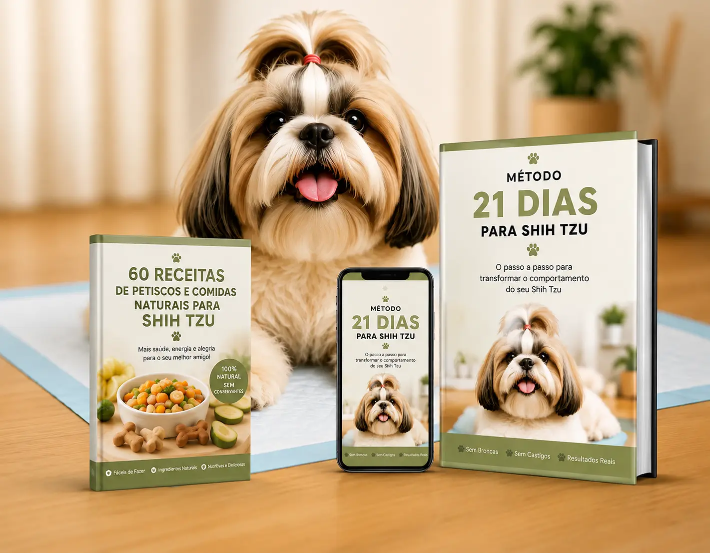 Shih Tzu adestrado após aplicar o Método 21 Dias